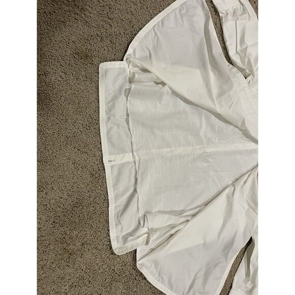 Lafayette 148 White Poplin Button Up Shirt Size 14 Womens Long Sleeve Blouse - Picture 11 of 12